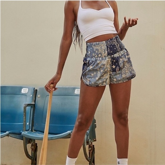 Free People Movement The Way Home Printed Bandana Shorts - Picture 1 of 6